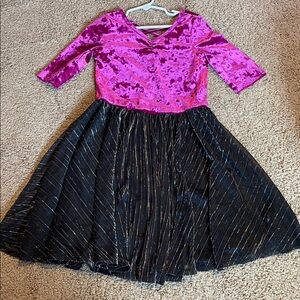 Dot dot smile velvet lacy dress